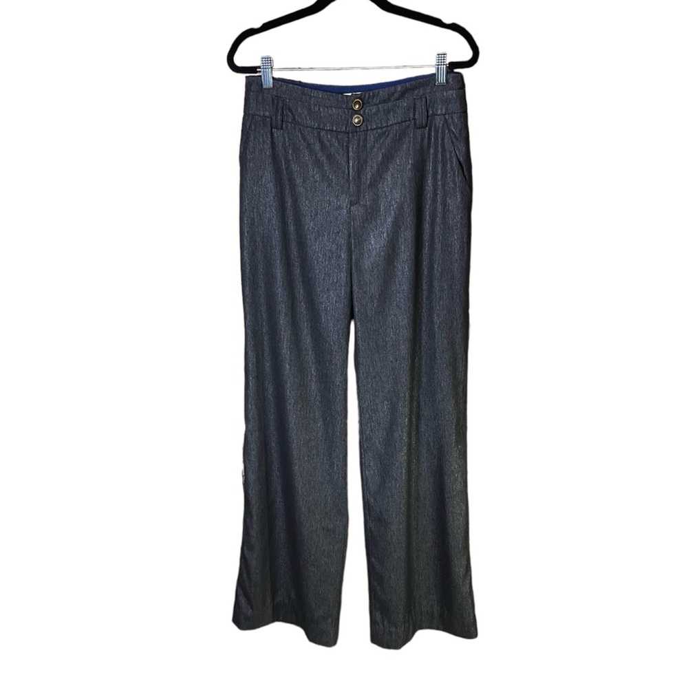 Elevenses Wide Leg Gray Trouser Pant Womens Sz 4 Long